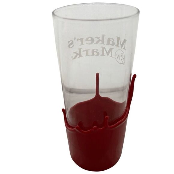 Makers Mark Wax Dripped Rock Tumbler Glass - Picture 2 of 4